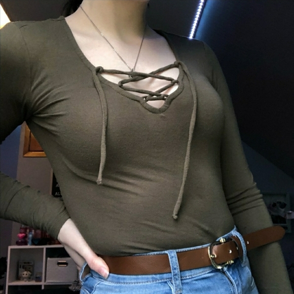 Garage Lace Up Top - Picture 1 of 1